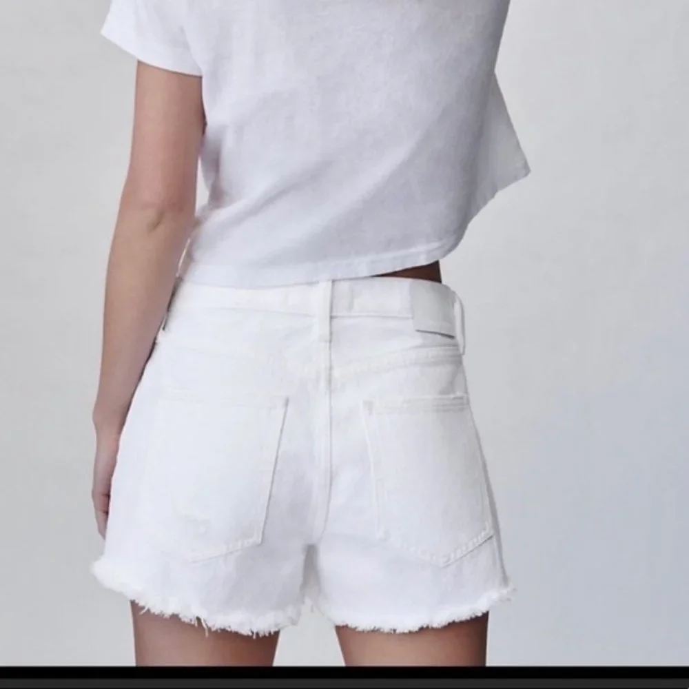 ❗️SOLD❗️Aritzia Denim Forum White Ex Boyfriend Shorts Size 25 - Picture 3 of 13